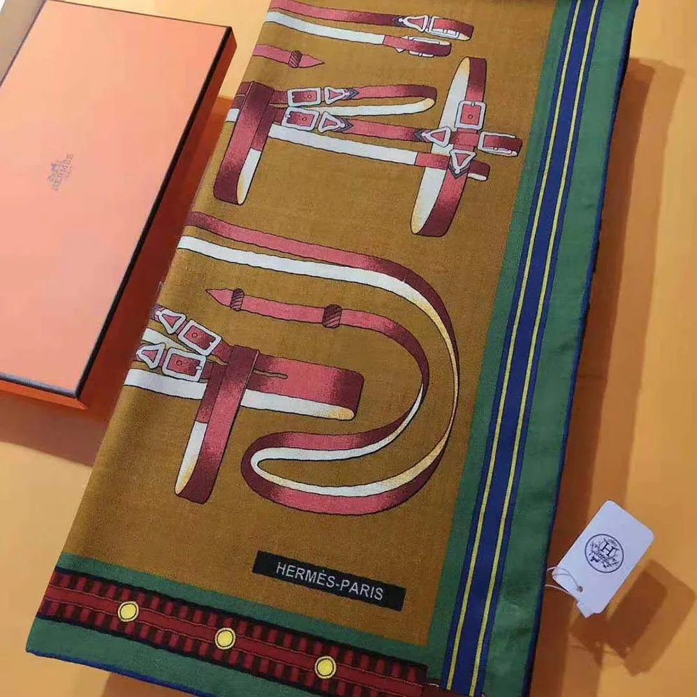 Hermes Lettres Equestre Scarf 90 for Women in Brown Hermes Lettres Equestre Scarf 90 for Women in Brown