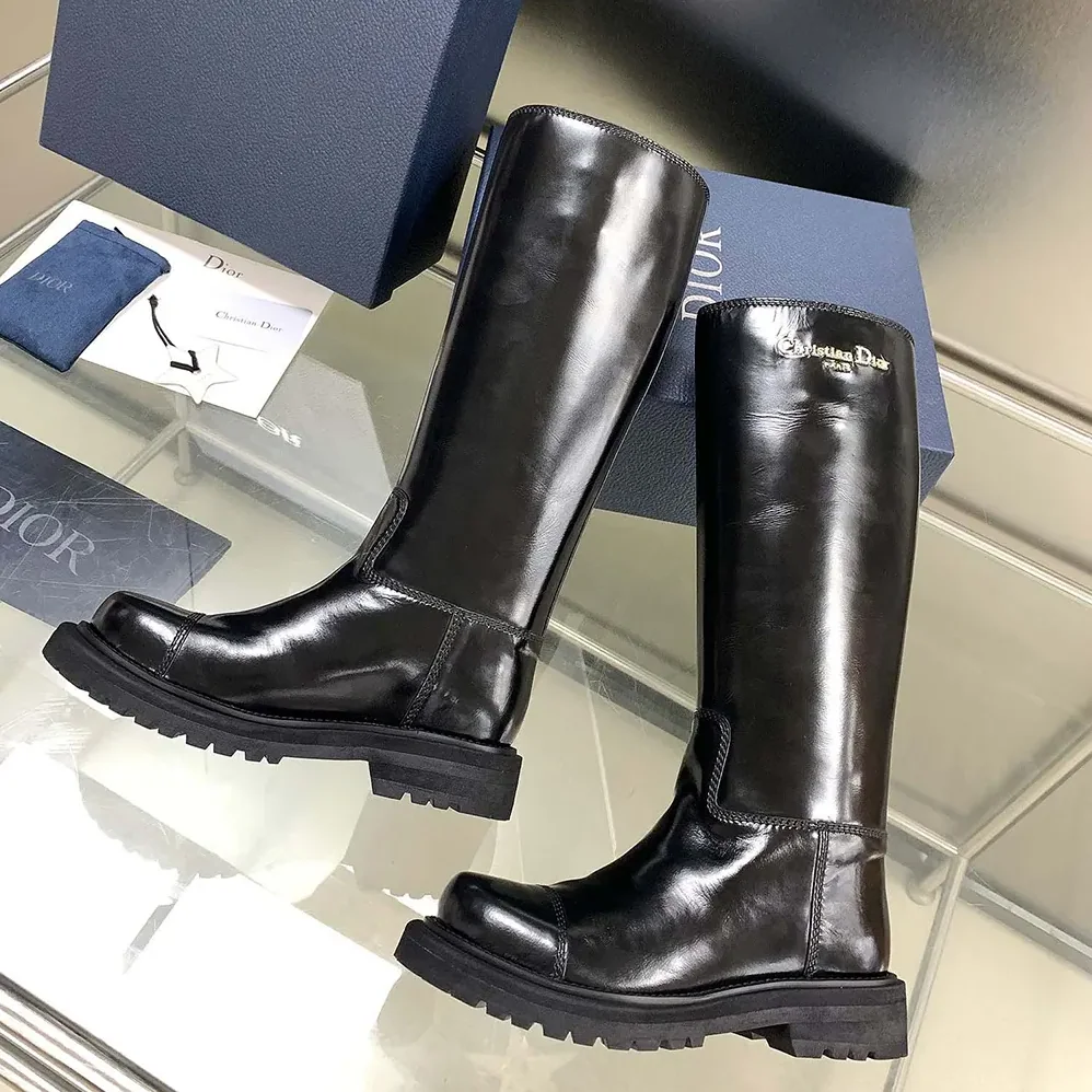 Dior Diorebel Boot Black Brushed Calfskin for Women
