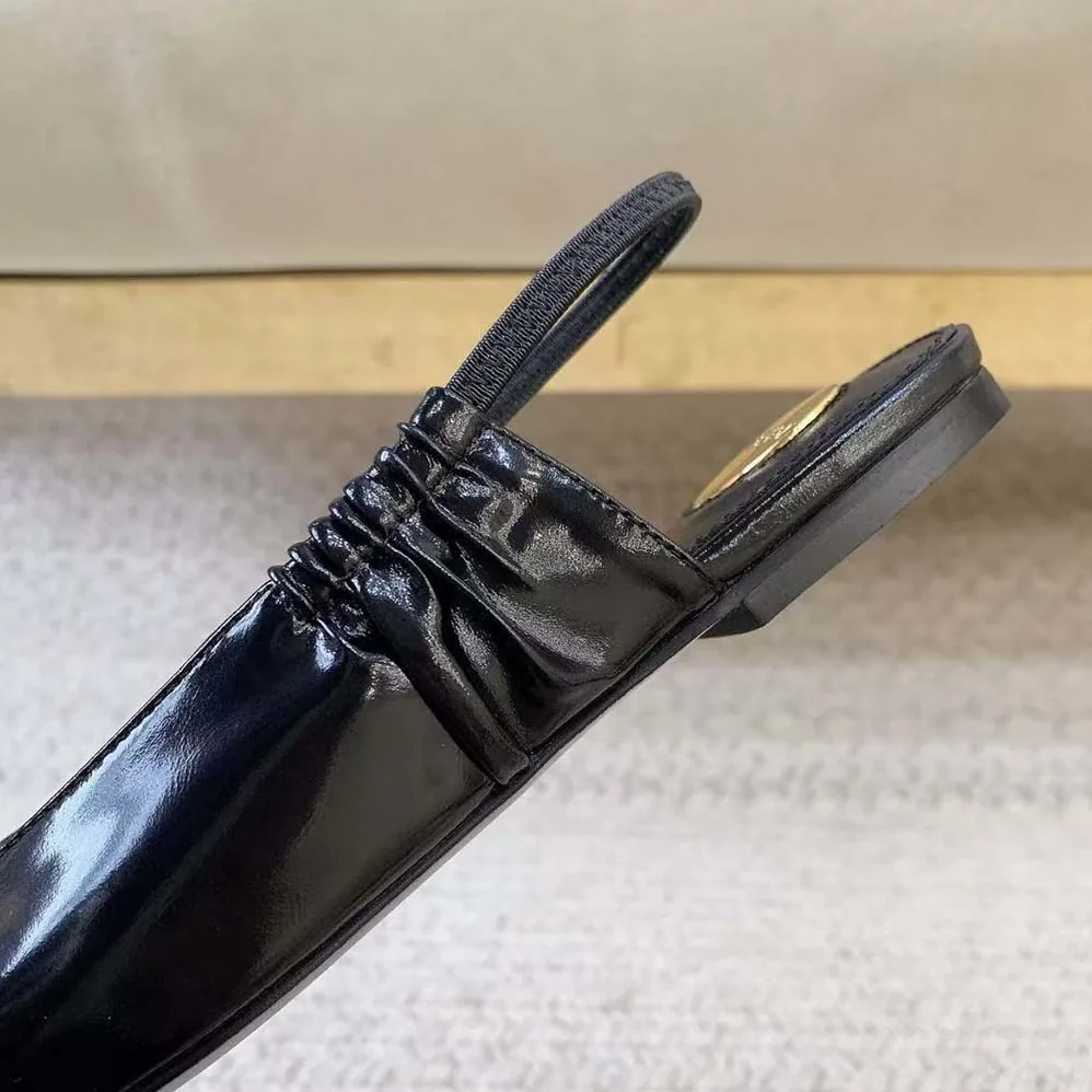 Saint Laurent YSL Anne Marie Slingback Flats in Smooth Leather-844421AA for Women Saint Laurent YSL Anne Marie Slingback Flats in Smooth Leather-844421AA for Women