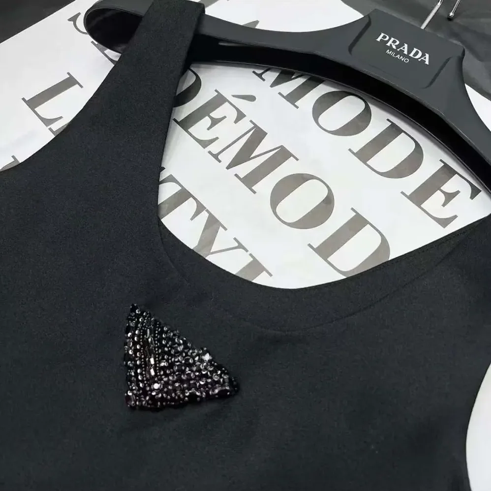 Prada Re-Nylon Mini-dress with Black Metal Triangle Logo for Women Prada Re-Nylon Mini-dress with Black Metal Triangle Logo for Women
