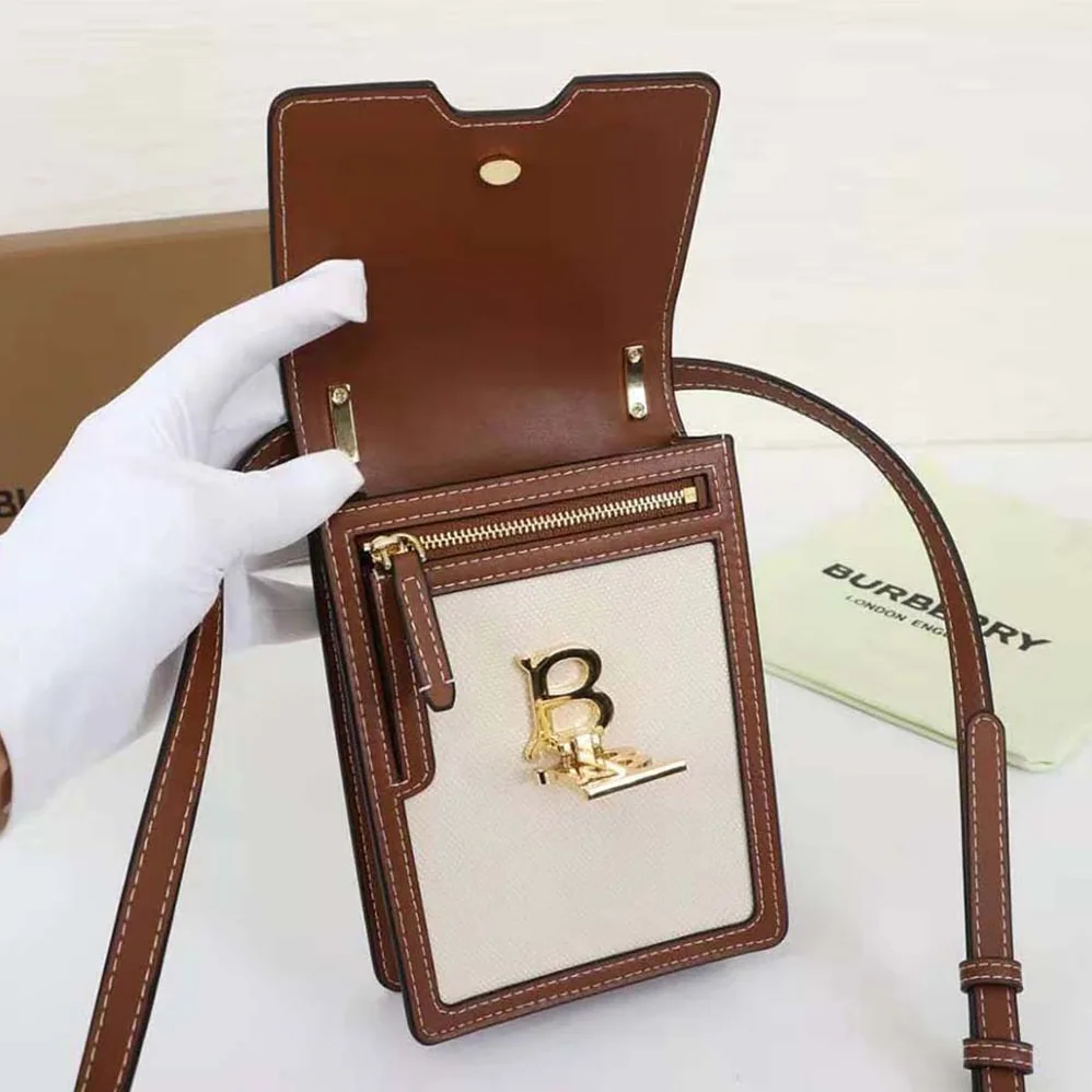 Burberry Cotton Canvas and Leather Robin Bag for Women