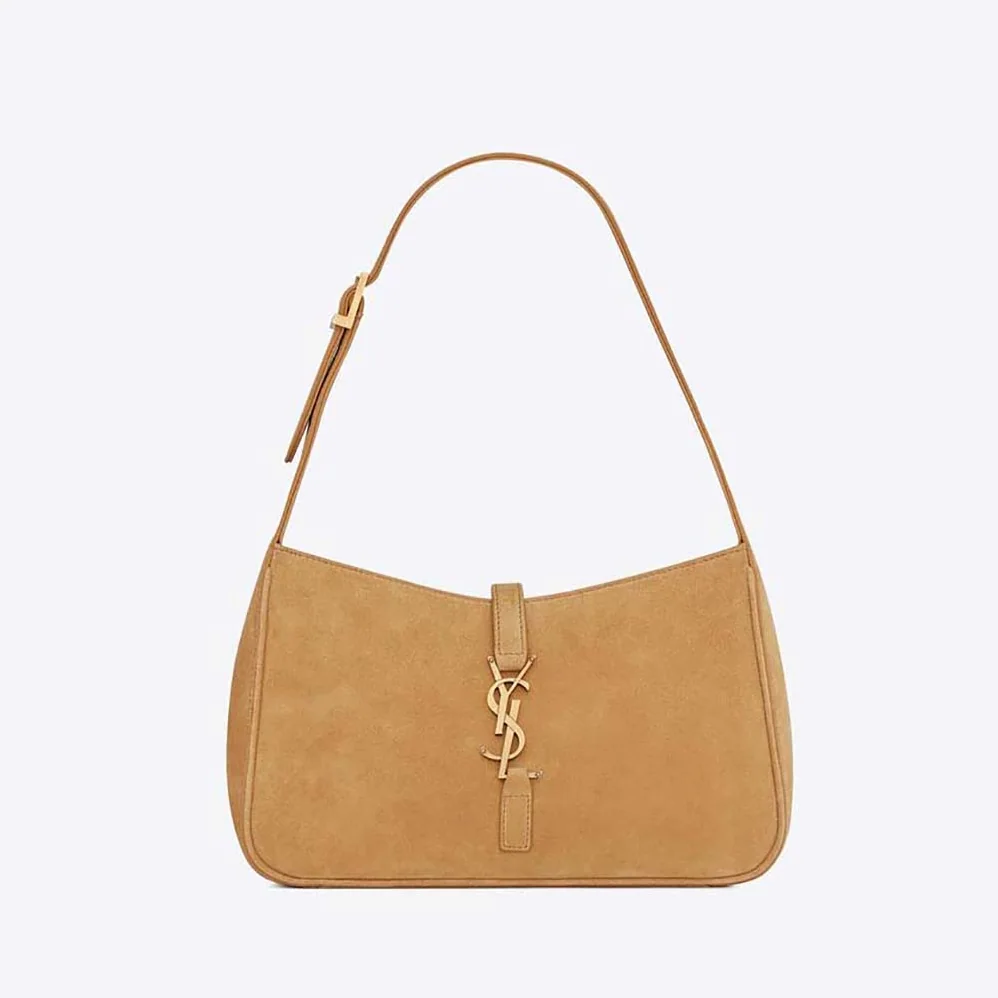 Saint Laurent YSL Le 5 A 7 Hobo Bag in Suede for Women in Brown Saint Laurent YSL Le 5 A 7 Hobo Bag in Suede for Women in Brown