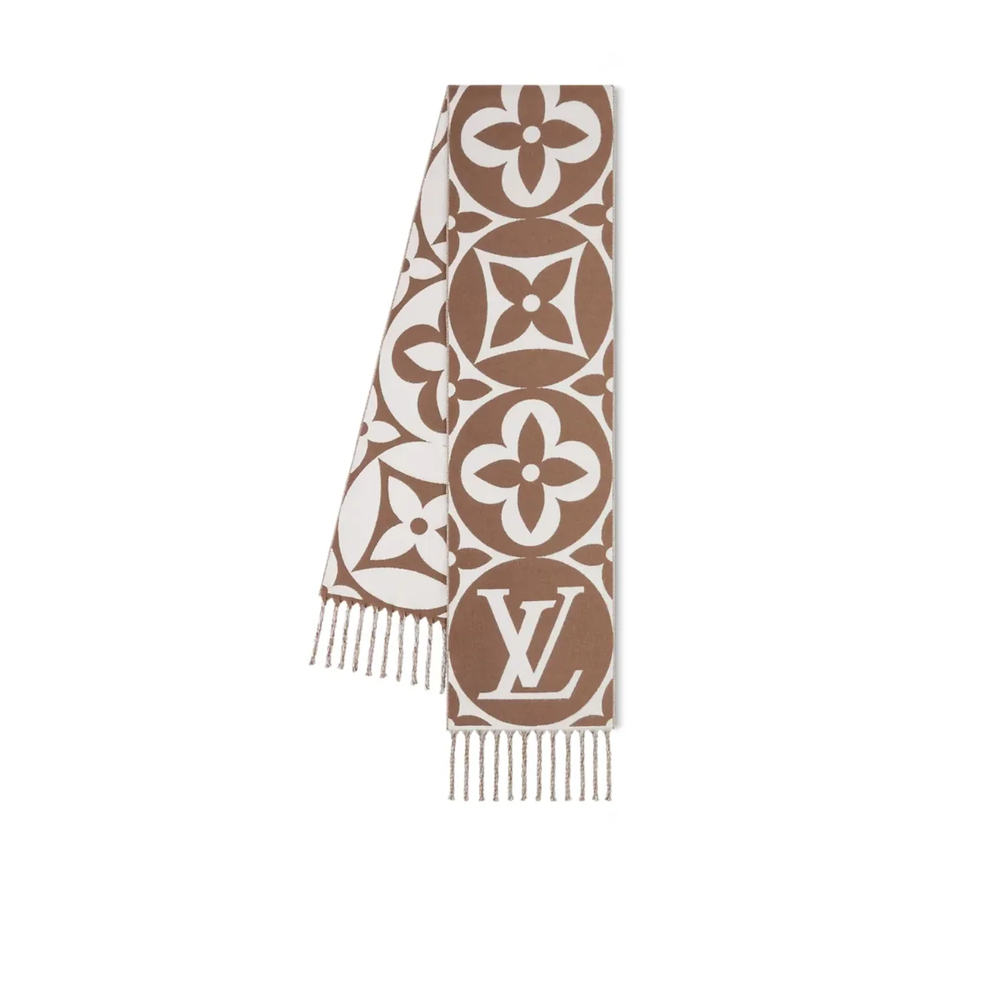 Louis Vuitton LV Medallion Scarf Brown /