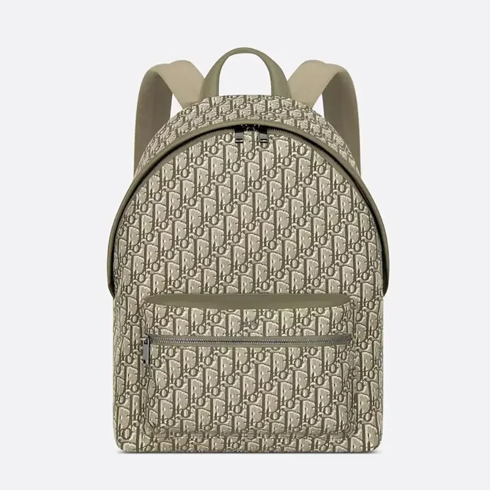 Dior Rider Backpack Khaki Dior Oblique Jacquard for Men Dior Rider Backpack Khaki Dior Oblique Jacquard for Men