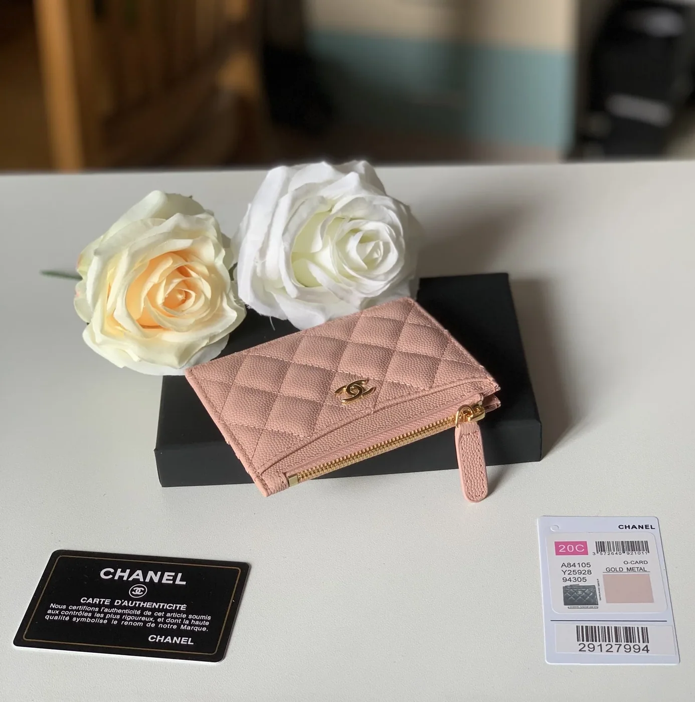 Chanel Flat Card Holder Pink Bag / Chanel Flat Card Holder Pink Bag /