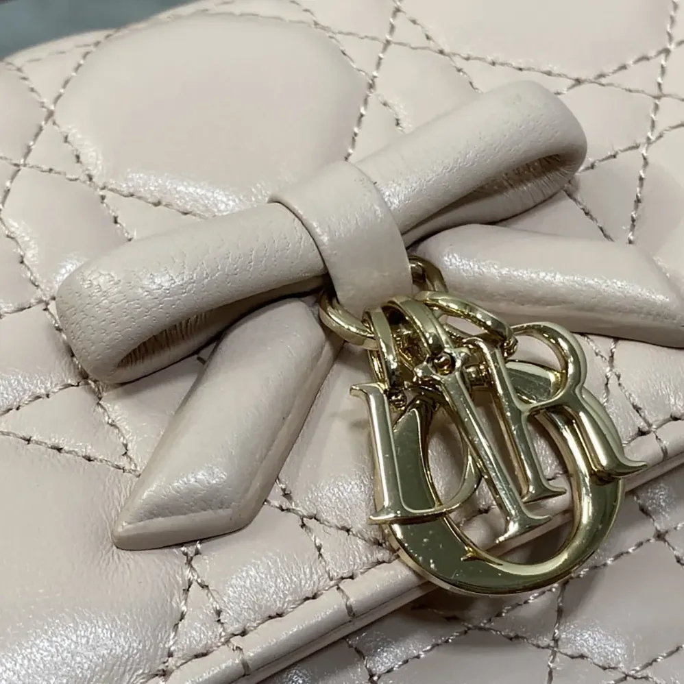 Dior My Dior Mini Bag Rose Soupir Cannage Lambskin for Women