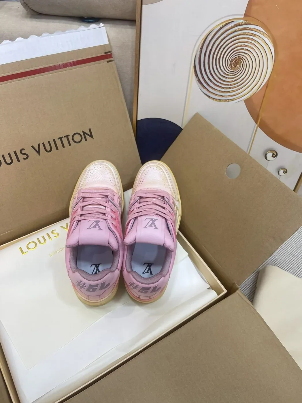 Louis Vuitton Trainer Sneaker LV Pink Louis Vuitton Trainer Sneaker LV Pink