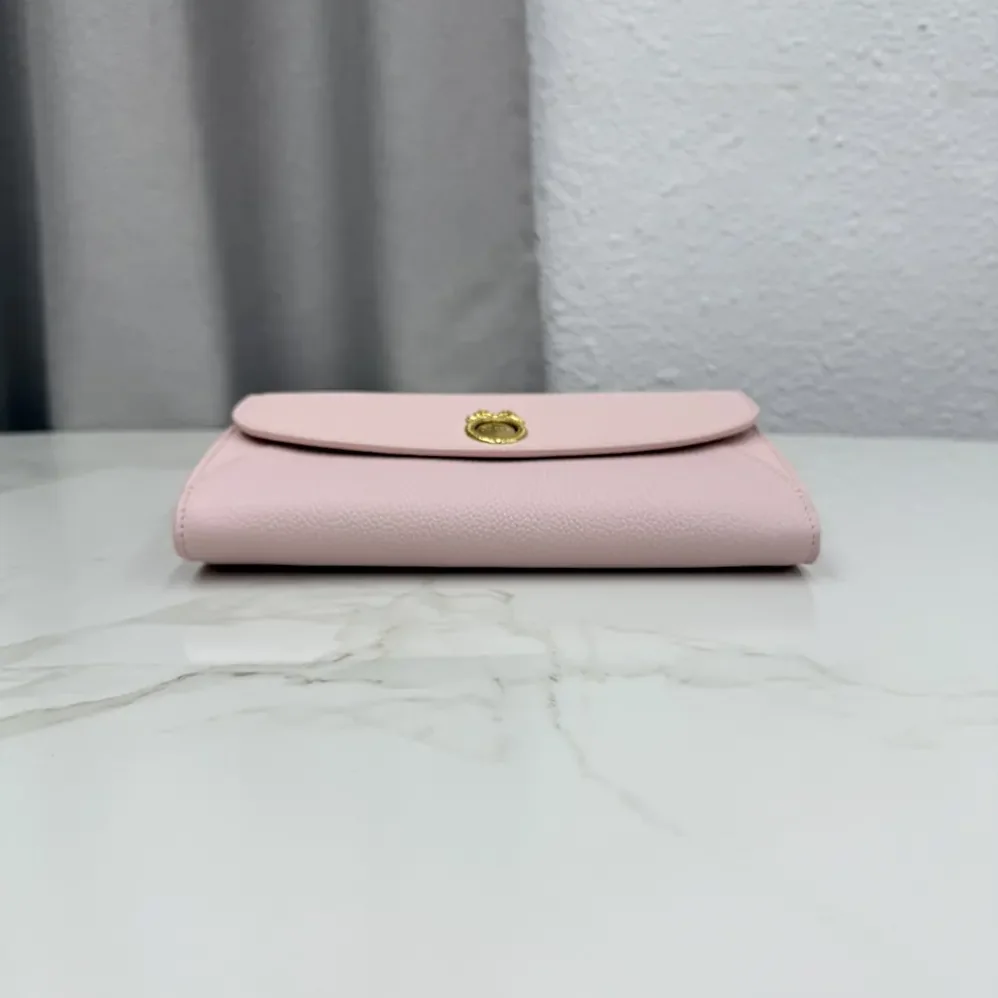Dior Médaillon Envelope Pouch with Strap Rose Tendre and Gris Pietro Grained Calfskin for Women