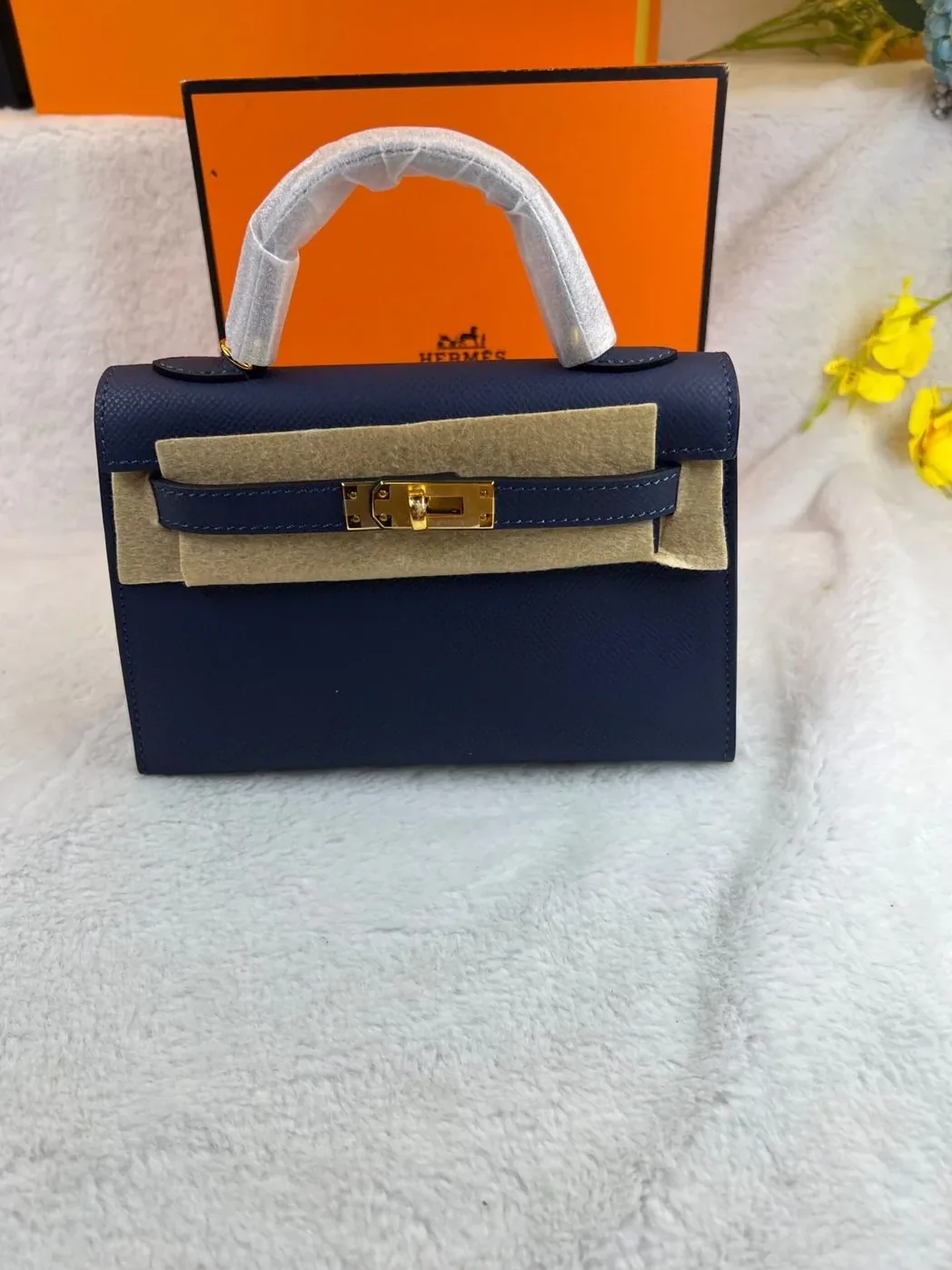Hermes Kelly 19 Blue France Epsom Bag Hermes Kelly 19 Blue France Epsom Bag