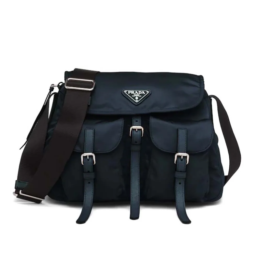 Prada Nylon Shoulder Bag for Women in Black