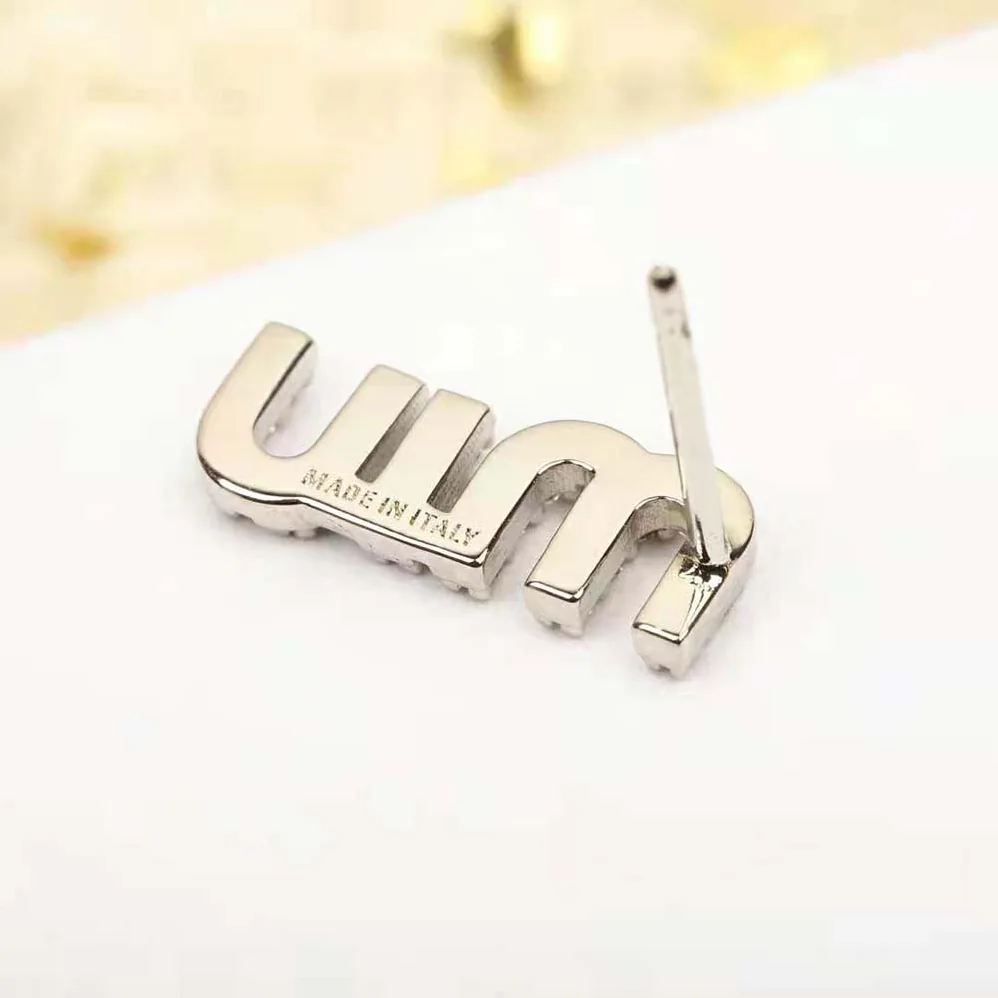 Miu Miu Metal Earrings with Crystals for Women Miu Miu Metal Earrings with Crystals for Women