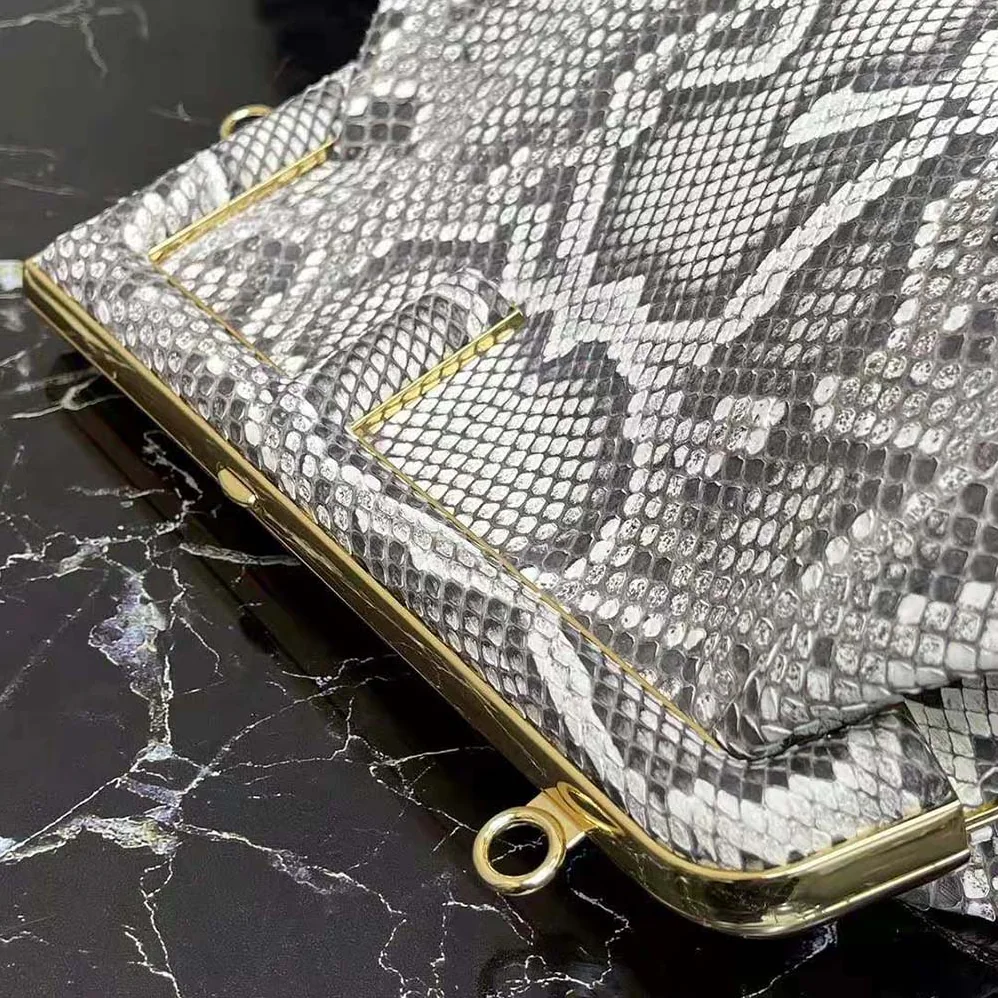 Fendi First Small Natural Python Leather Bag for Women