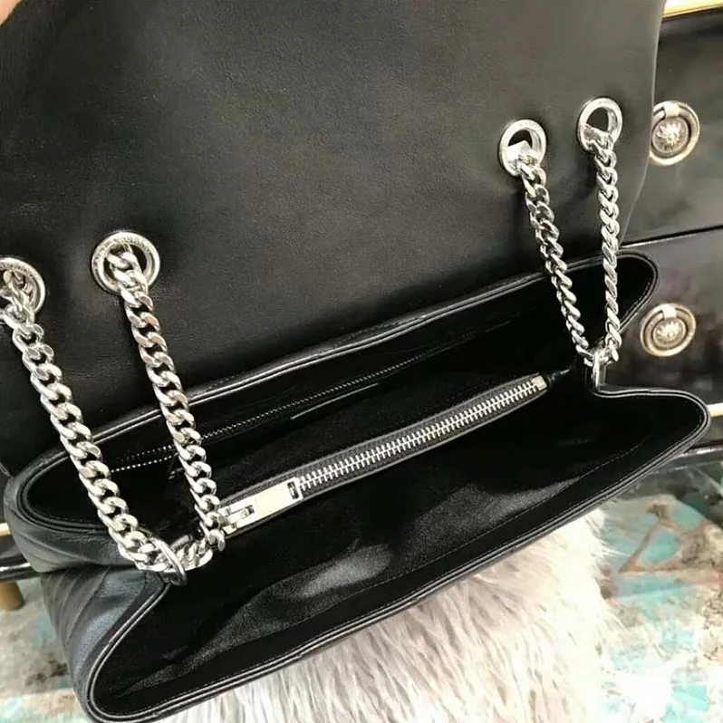 Saint Laurent YSL Loulou Medium Matelasse Y Leather for Women in Black
