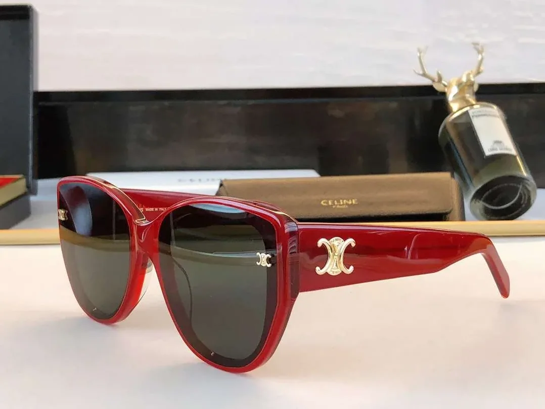 Celine Cat Ear Glasses Red