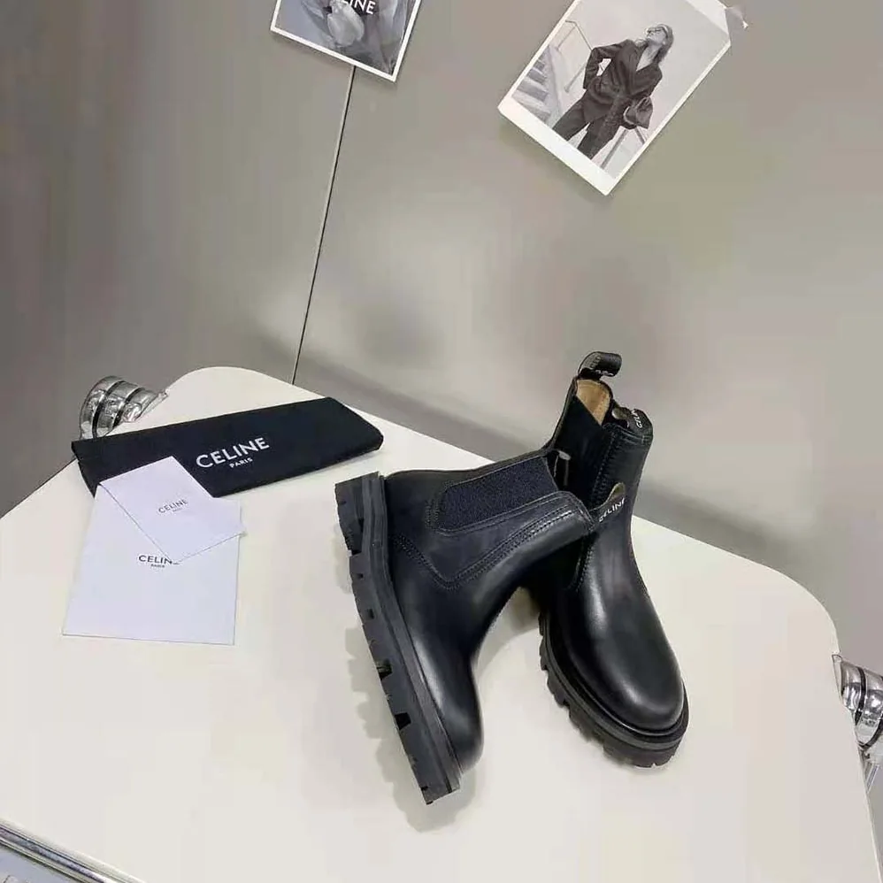 Celine Margaret Chelsea Boot in Shiny Bull for Men
