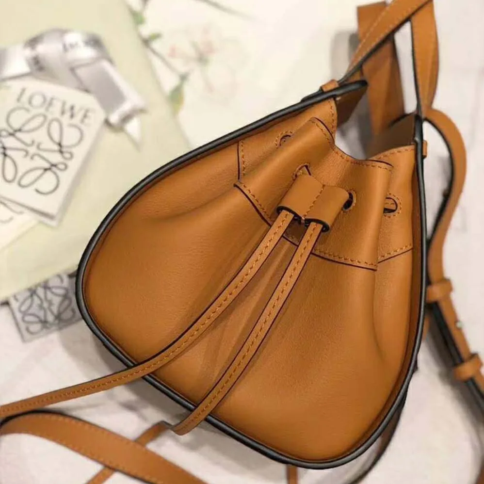 Loewe Hammock Small Bag in Soft Grained Calf for Women in Brown