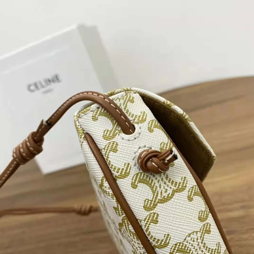 Celine Triangle Bag in Triomphe Canvas with Celine Print for Women Celine Triangle Bag in Triomphe Canvas with Celine Print for Women