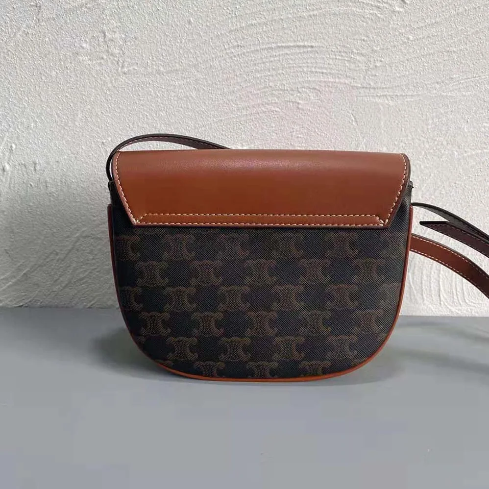 Celine Triomphe Saddle Bag in Triomphe Canvas for Women Celine Triomphe Saddle Bag in Triomphe Canvas for Women