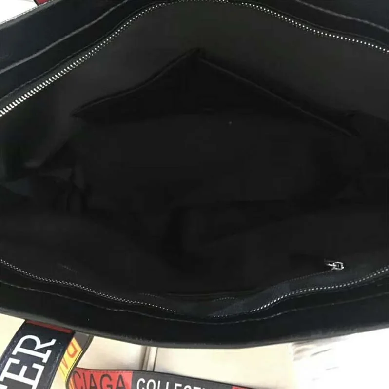 Balenciaga Carry Logo Handles Shopper M in Lambskin for Women in Black