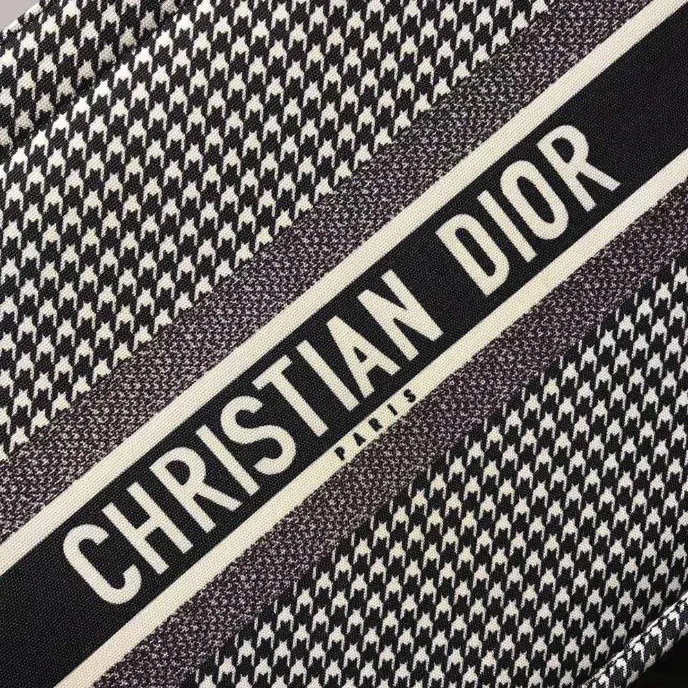 Dior Book Tote Bag in Embroidered Canvas-Black for Women in Black Dior Book Tote Bag in Embroidered Canvas-Black for Women in Black