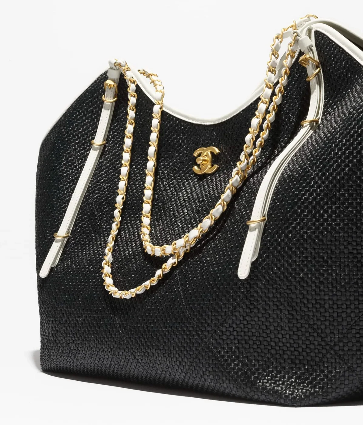 Chanel Shopping Maxi Tote Bag in Black Gold Hardware