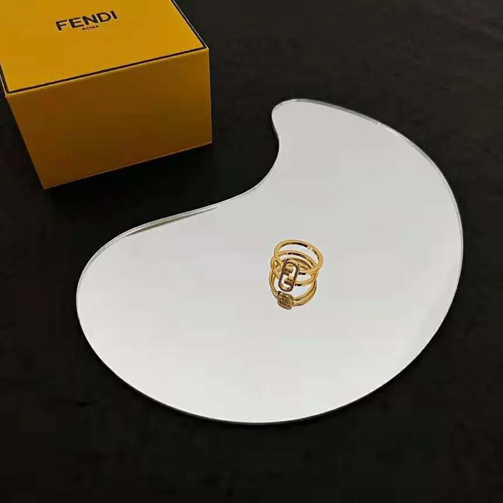 Fendi Wide-band Ring with Fendi O'Lock Motif for Women Fendi Wide-band Ring with Fendi O'Lock Motif for Women