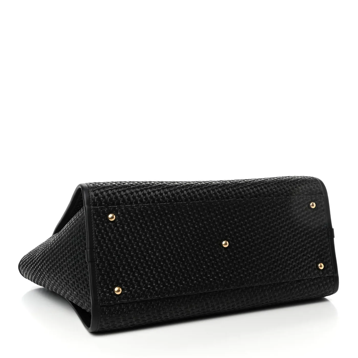 Chanel Deauville Medium Tote Bag in Black Raffia Gold Hardware