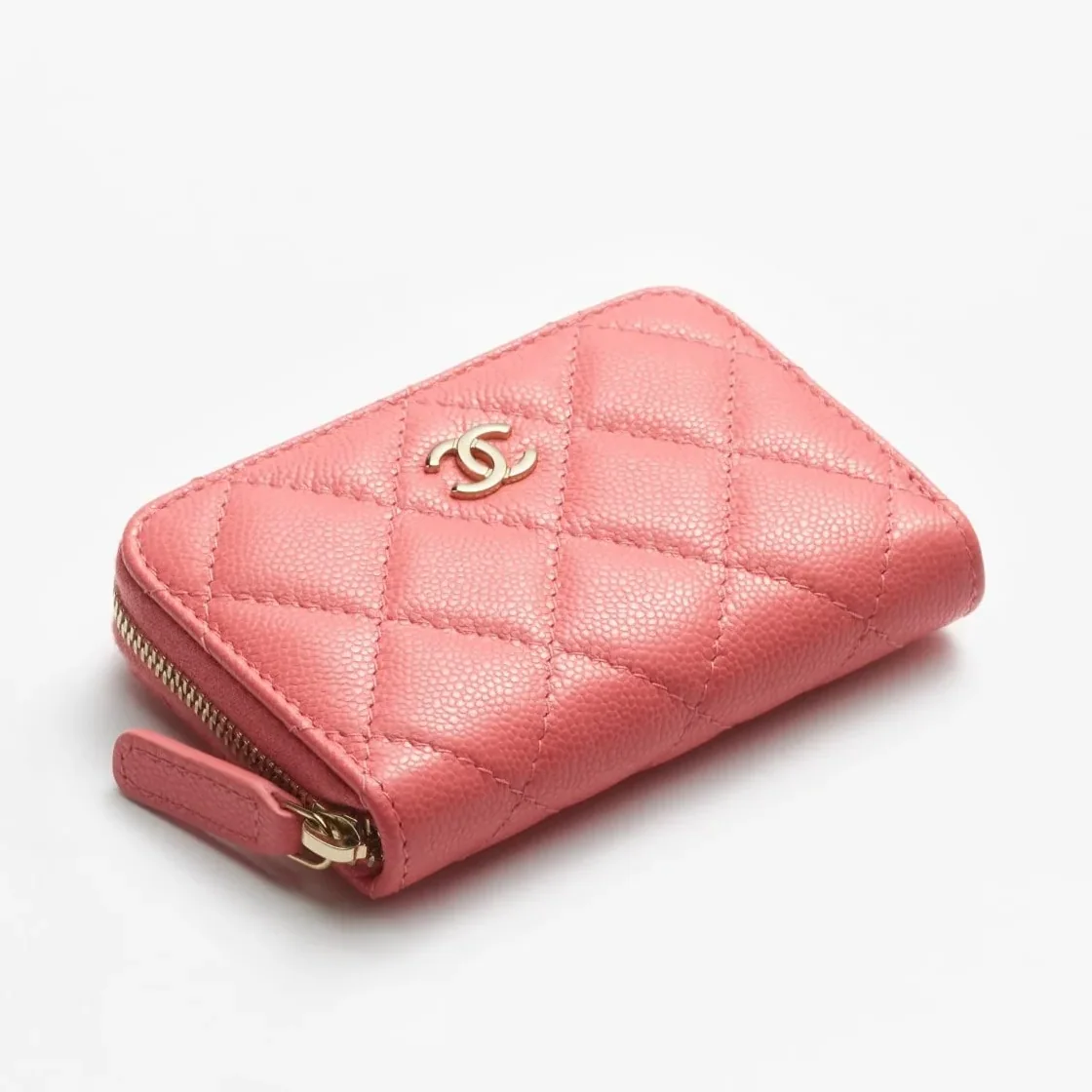 Chanel Classic Zipped Coin Purse Pink /
