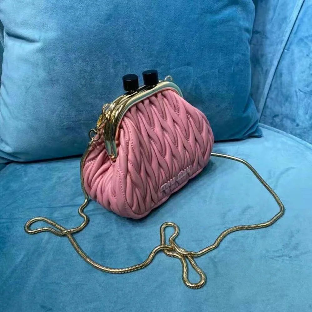 Miu Miu Miu Belle Nappa Leather Mini-Bag for Women in Pink Miu Miu Miu Belle Nappa Leather Mini-Bag for Women in Pink