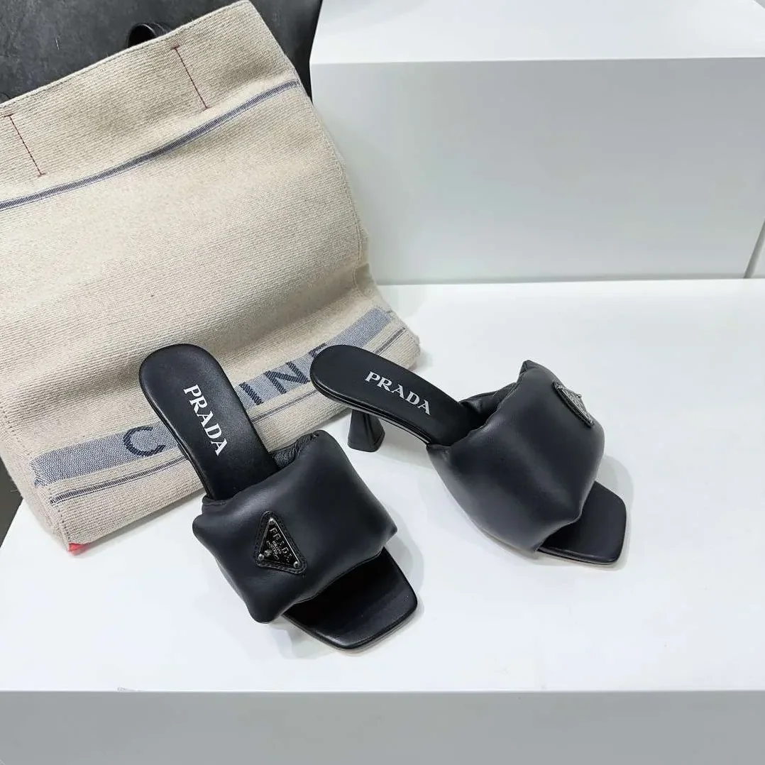 Prada Soft Padded Nappa Sandals Black Prada Soft Padded Nappa Sandals Black