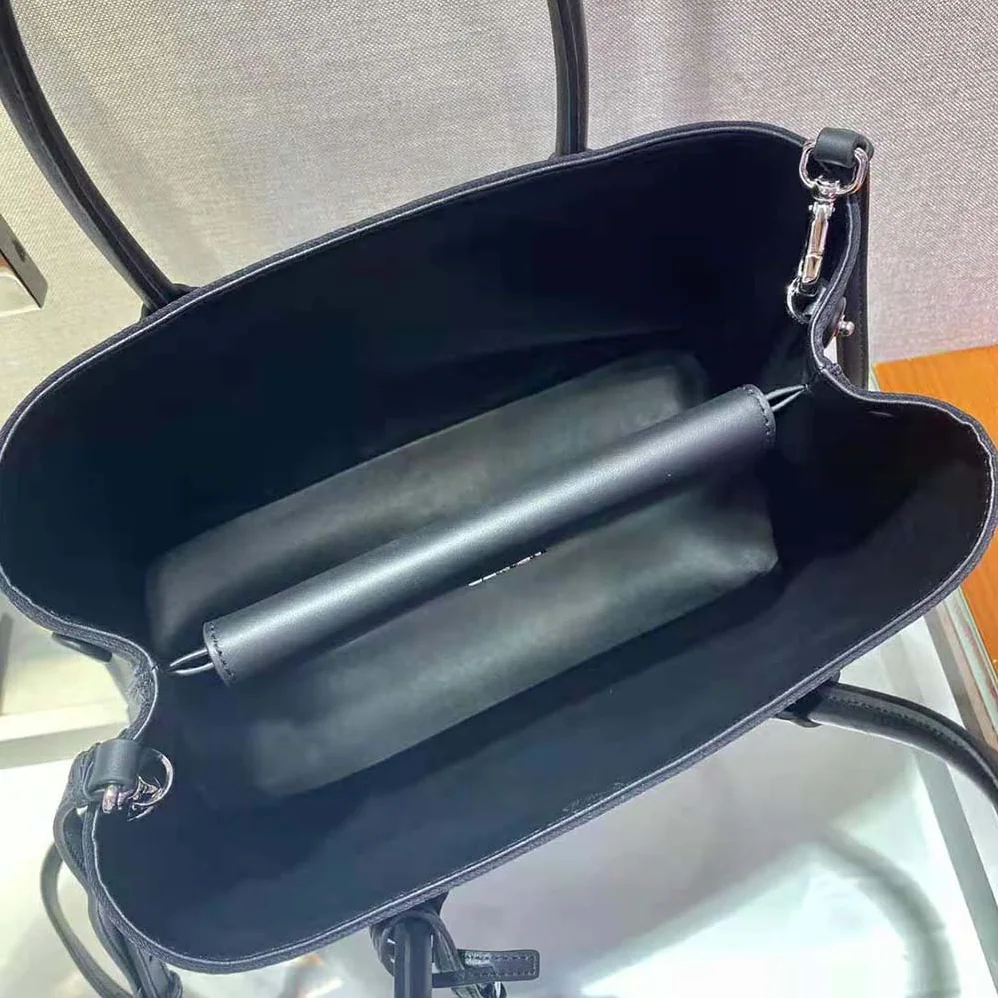 Prada Prada Double nylon and Saffiano Leather Bag for Women in Black