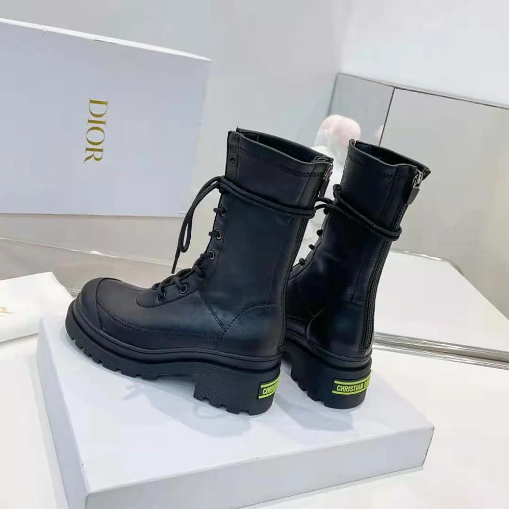 Dior Arcade Ankle Boot Black Stretch Lambskin for Women