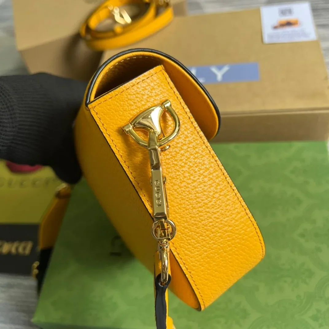 Gucci x Adidas Horsebit 1955 Mini Bag Yellow