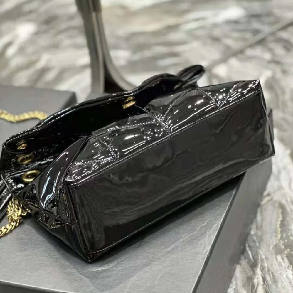 Saint Laurent YSL Puffer Small Chain Bag in Quilted Vinyle for Women in Black Saint Laurent YSL Puffer Small Chain Bag in Quilted Vinyle for Women in Black