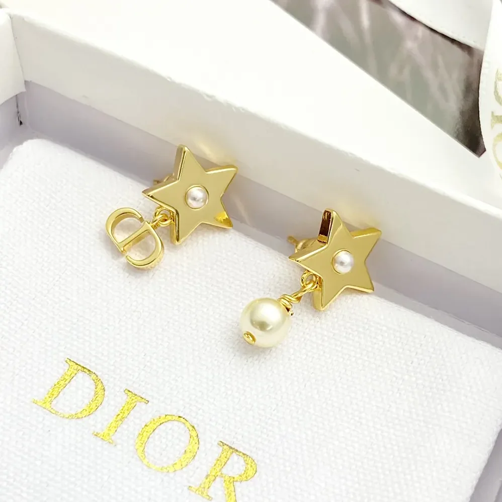 Dior Lucky Dior Earrings Gold for Women in Finish Metal