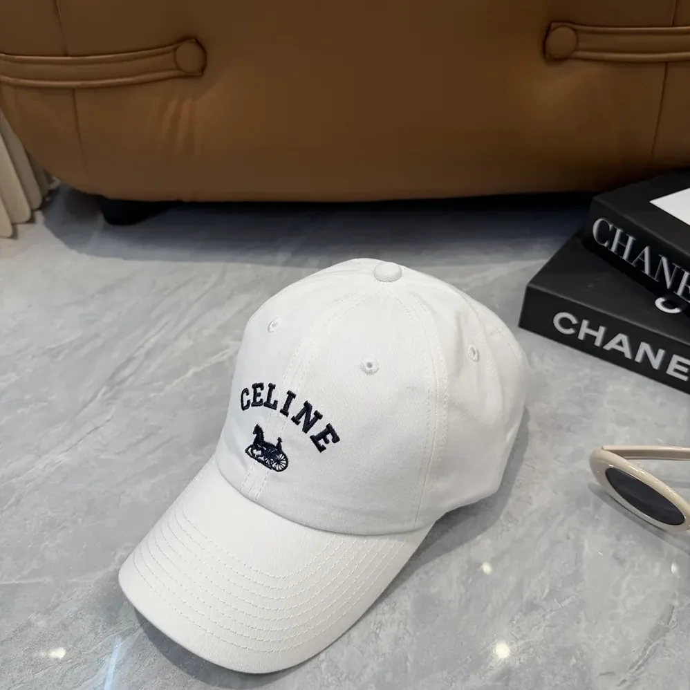 Celine Richelieu Cap In Cotton Twill for Women in White