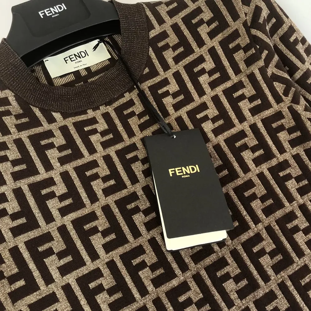 Fendi Brown FF Cotton Dress for Women Fendi Brown FF Cotton Dress for Women