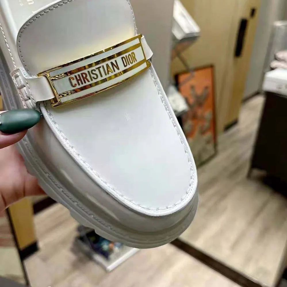 Dior Code Loafer White Brushed Calfskin for Women Dior Code Loafer White Brushed Calfskin for Women