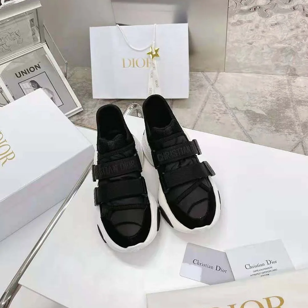 Dior D-Wander Sneaker Black Camouflage Technical Fabric for Women