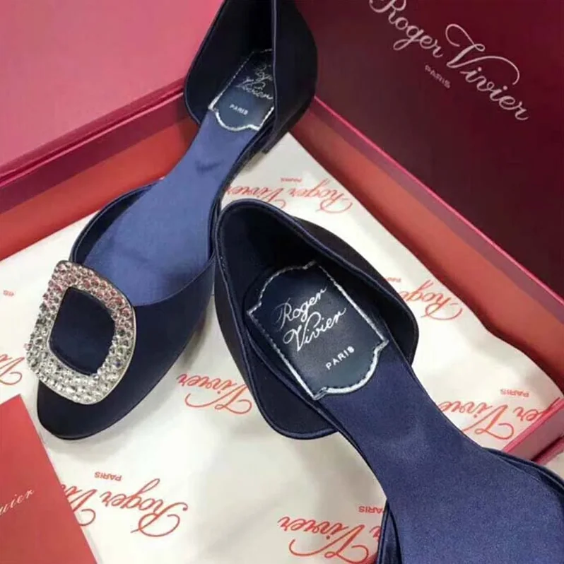 Roger Vivier Shoes Chips Ballerinas for Women in Navy Roger Vivier Shoes Chips Ballerinas for Women in Navy
