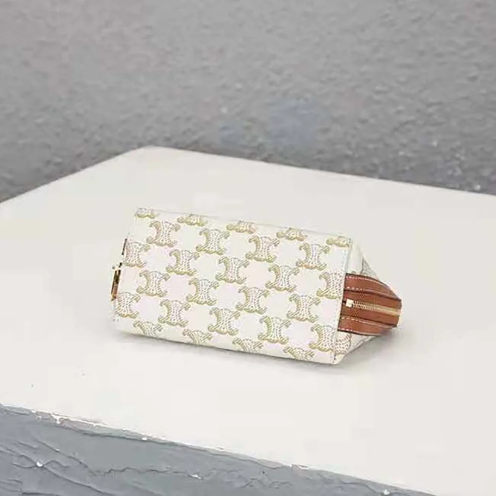 Celine Clutch with Chain in Triomphe Canvas and Lambskin for Women Celine Clutch with Chain in Triomphe Canvas and Lambskin for Women