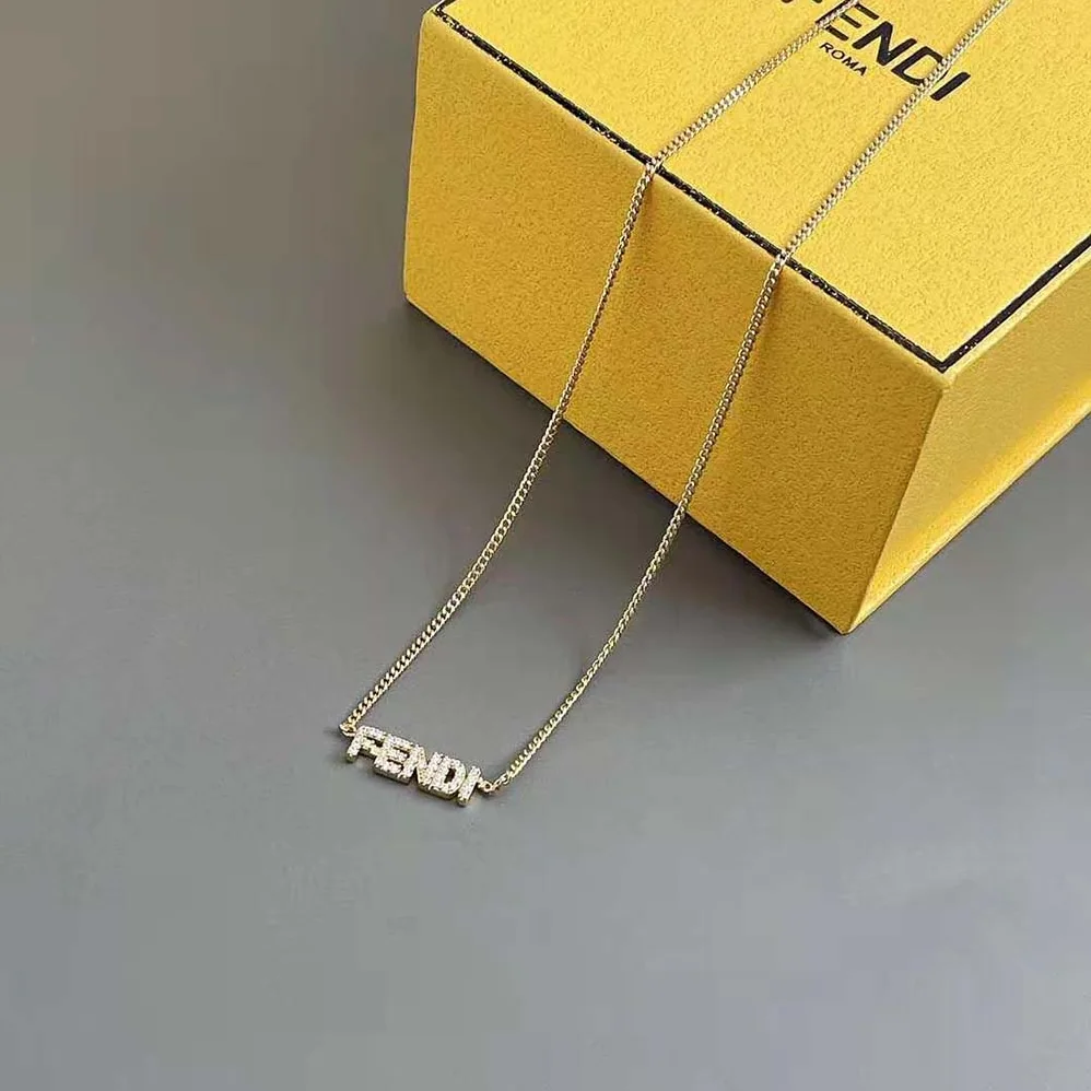 Fendi Signature Necklace Gold for Women in Colored Fendi Signature Necklace Gold for Women in Colored