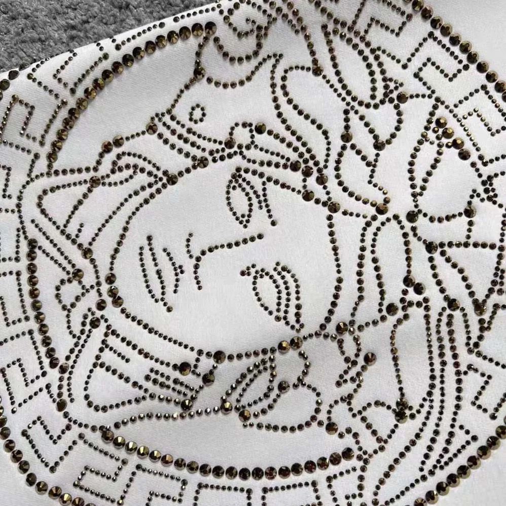 Versace Embroidered Medusa Sliced Sweatshirt for Men in White