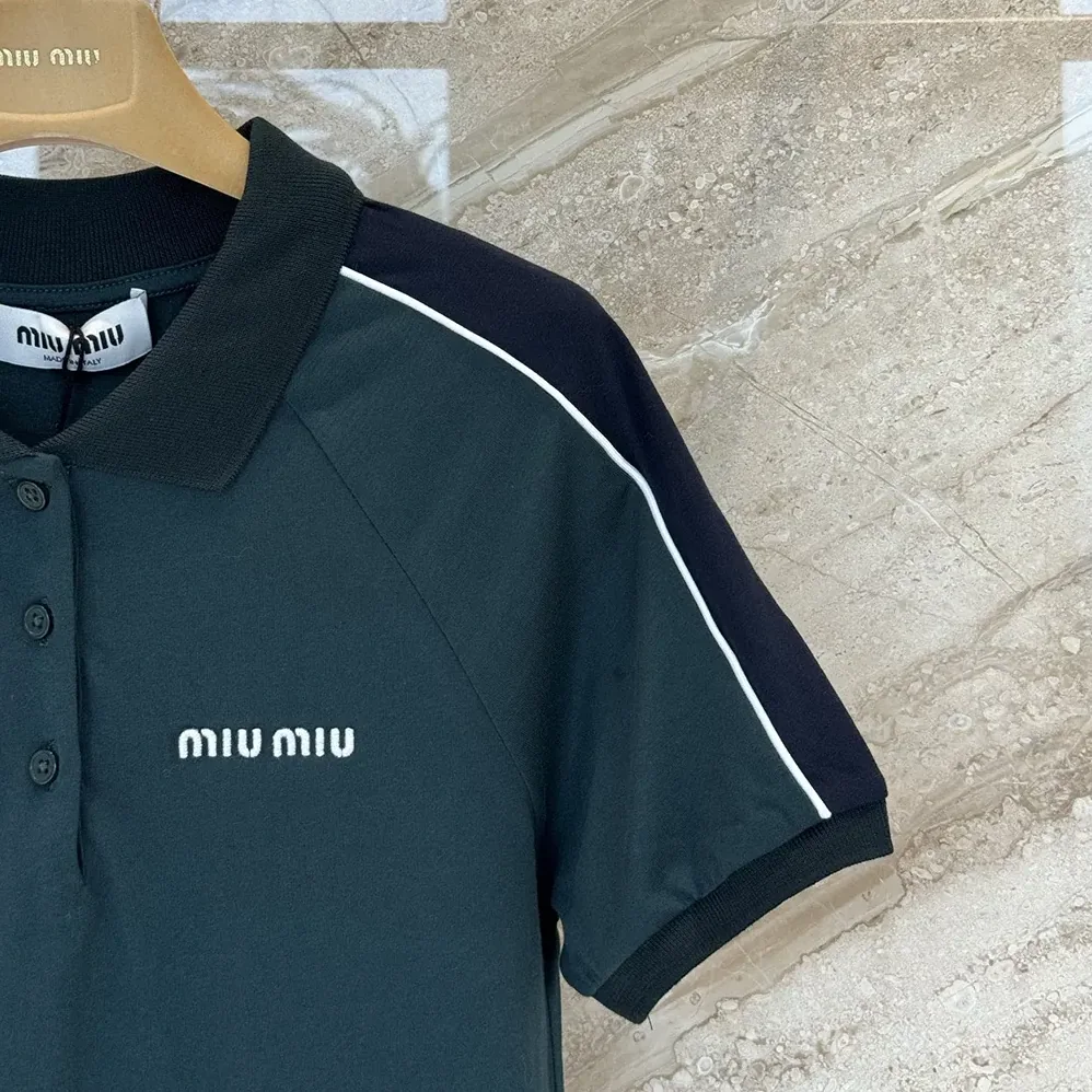 Miu Miu Cotton Jersey Polo Shirt-MJNA19182D for Women Miu Miu Cotton Jersey Polo Shirt-MJNA19182D for Women