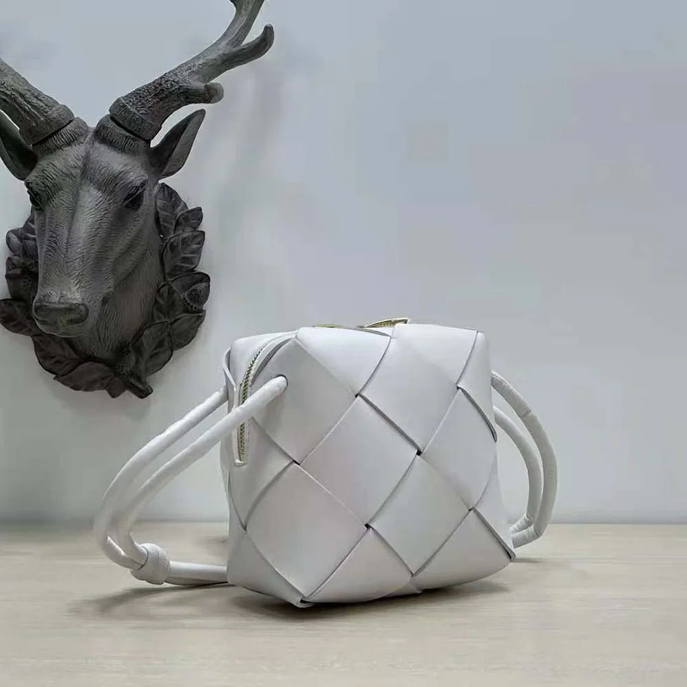 Bottega Veneta Mini Cassette Camera Bag for Women in White