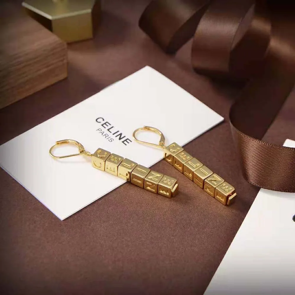 Celine Earrings in Brass with Gold Finish for Women