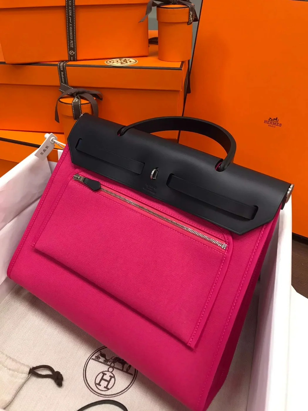 Hermes Herbag Zip 31 Bag Pink / Hermes Herbag Zip 31 Bag Pink /