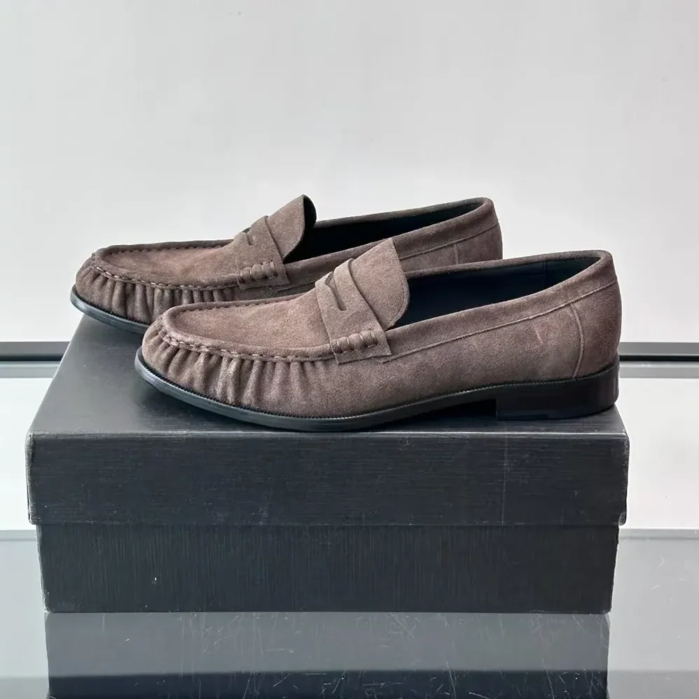 Saint Laurent YSL Le Loafer Supple in Suede for Unisex