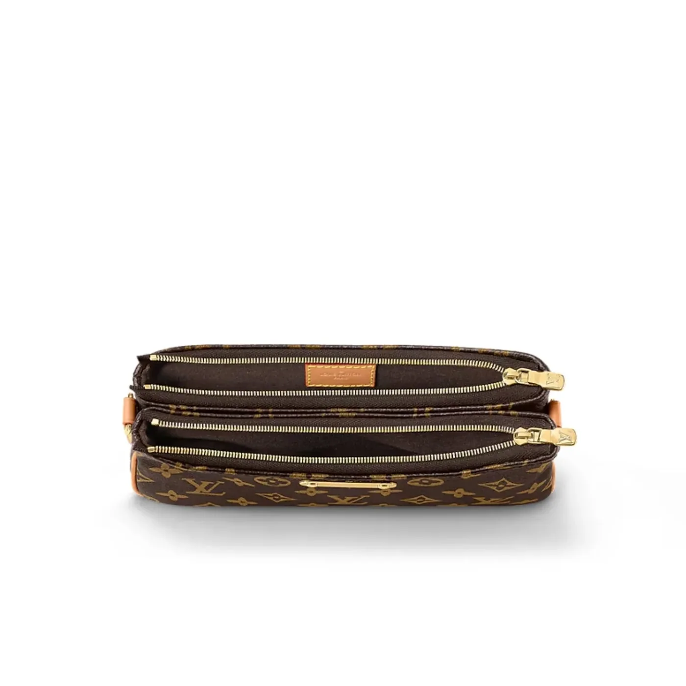 Louis Vuitton Pochette Liv Shoulder Bag / Brown Monogram Canvas Gold Hardware