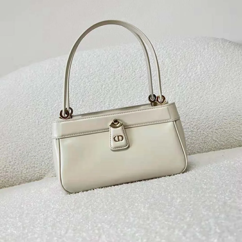 Dior Small Dior Key Bag Dusty Ivory Box Calfskin for Women Dior Small Dior Key Bag Dusty Ivory Box Calfskin for Women